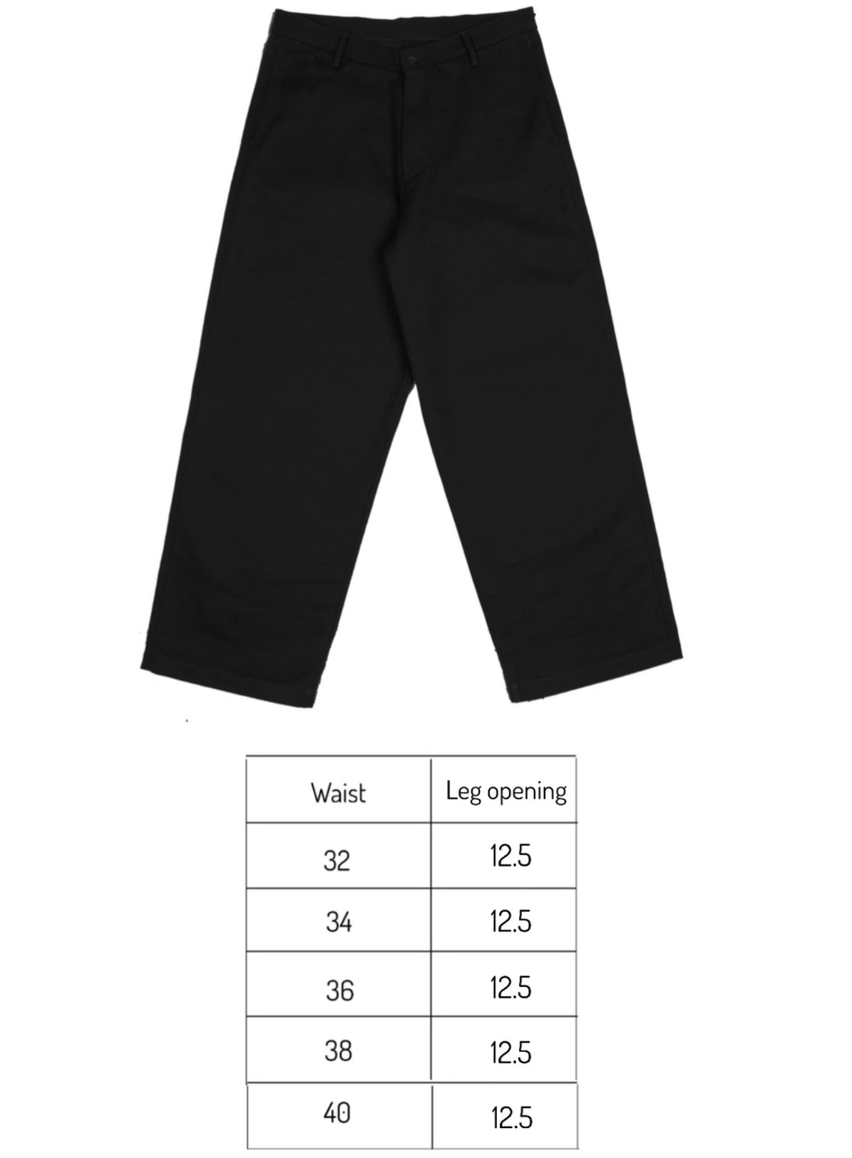 Black Baggy Chinos
