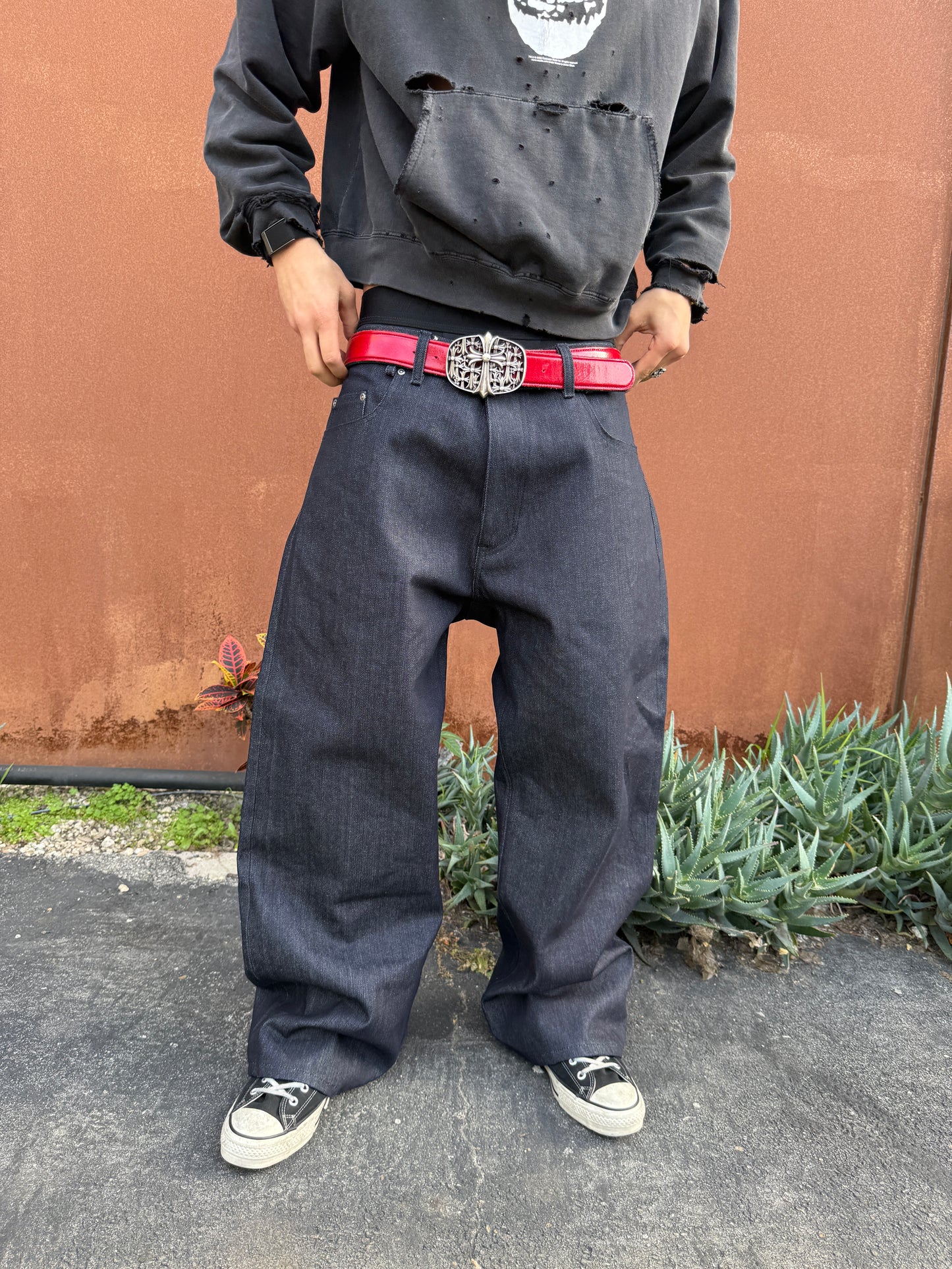 Cracked Red Patent Belt Strap