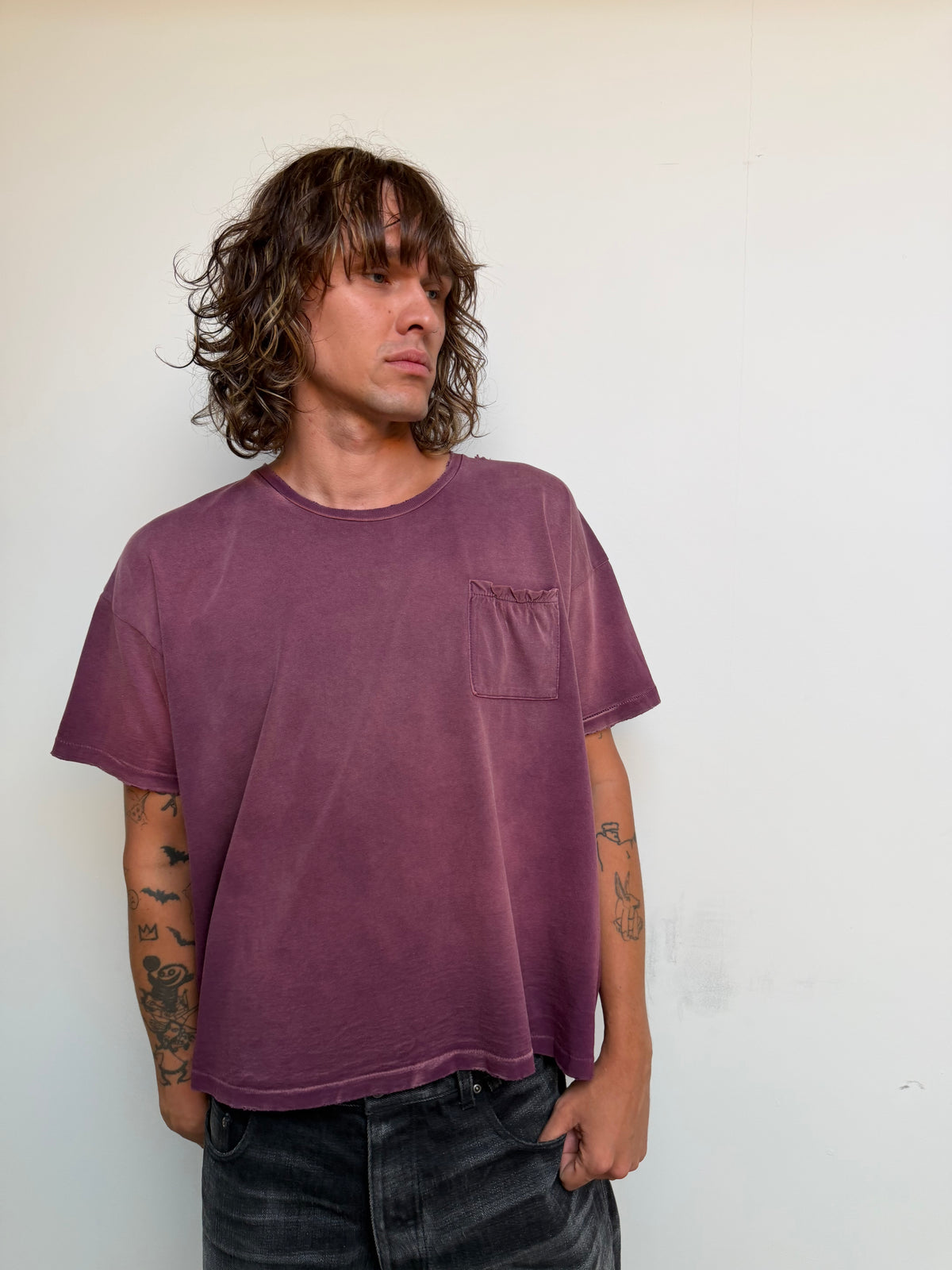 V3 Wine Red Bagged Tee
