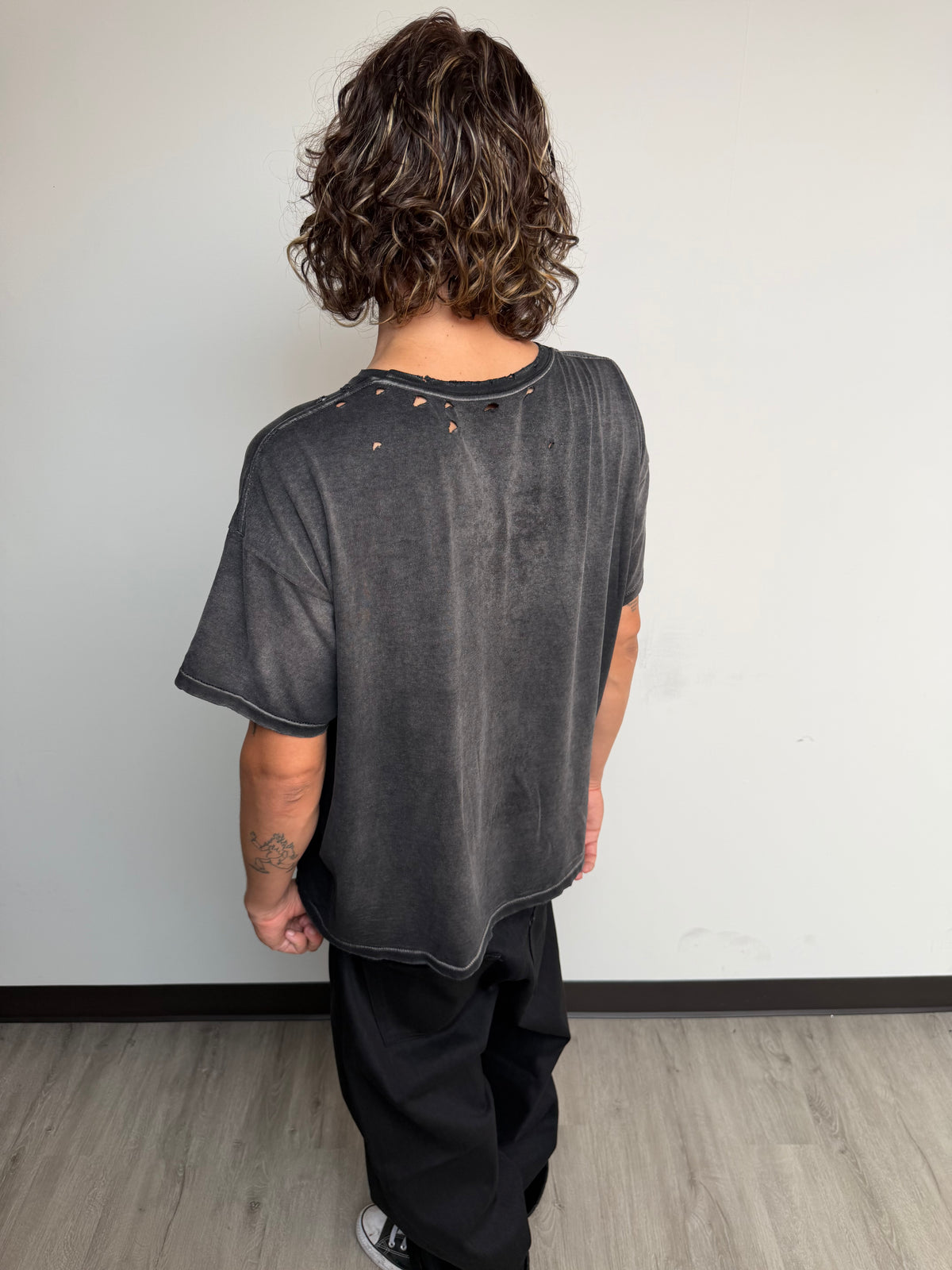 V3 Bagged Tee Faded Black