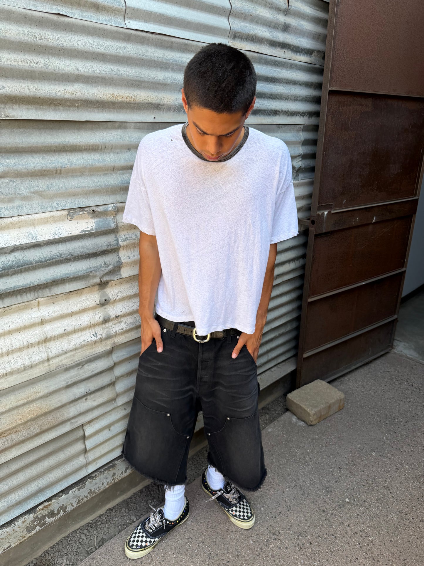 Two Tone B&W Ringer Tee