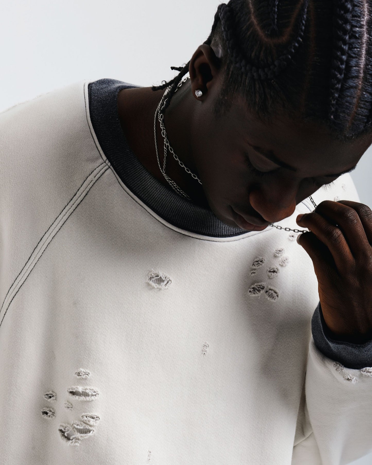 Two Tone Thermal Crewneck