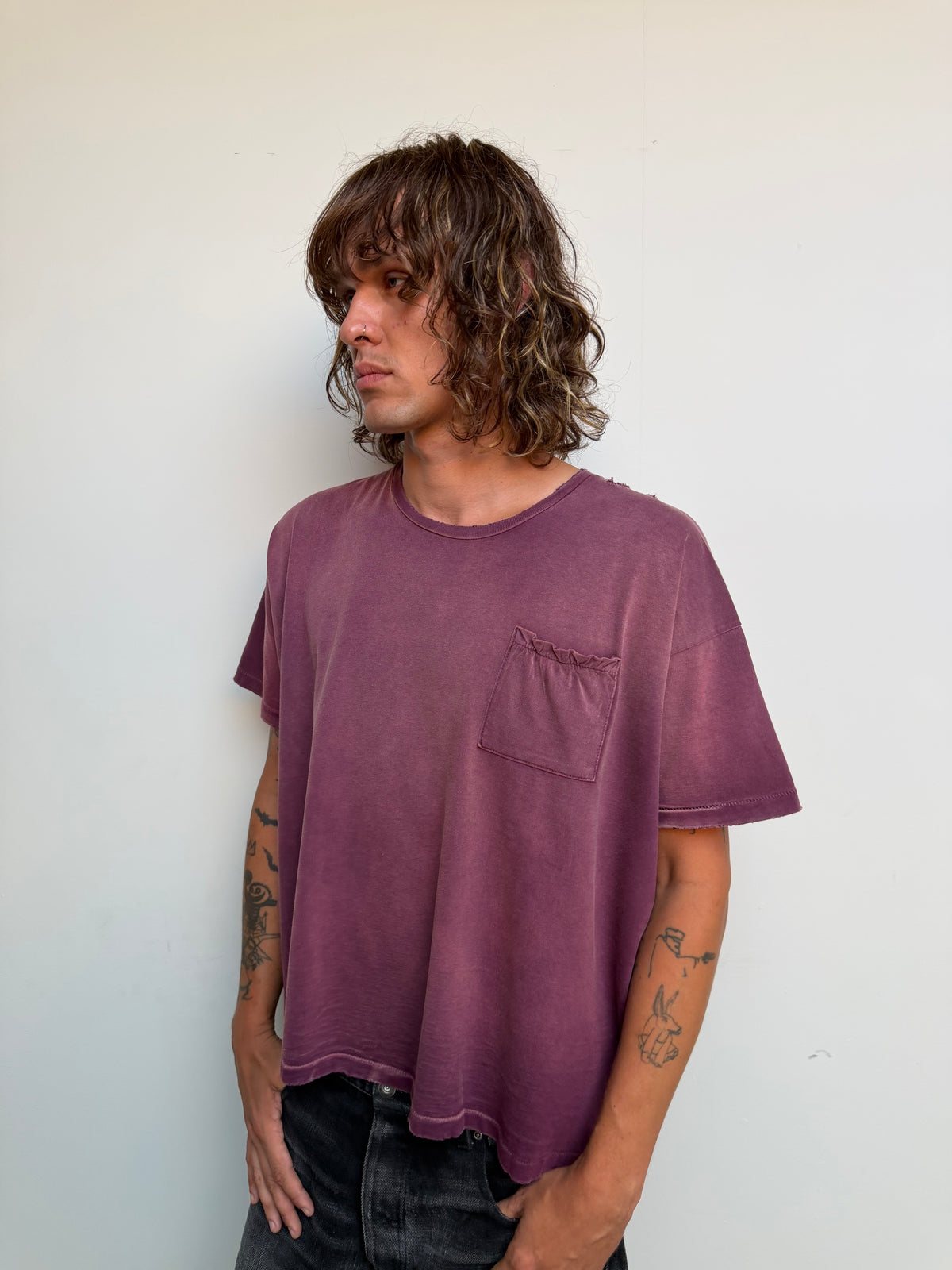 V3 Wine Red Bagged Tee