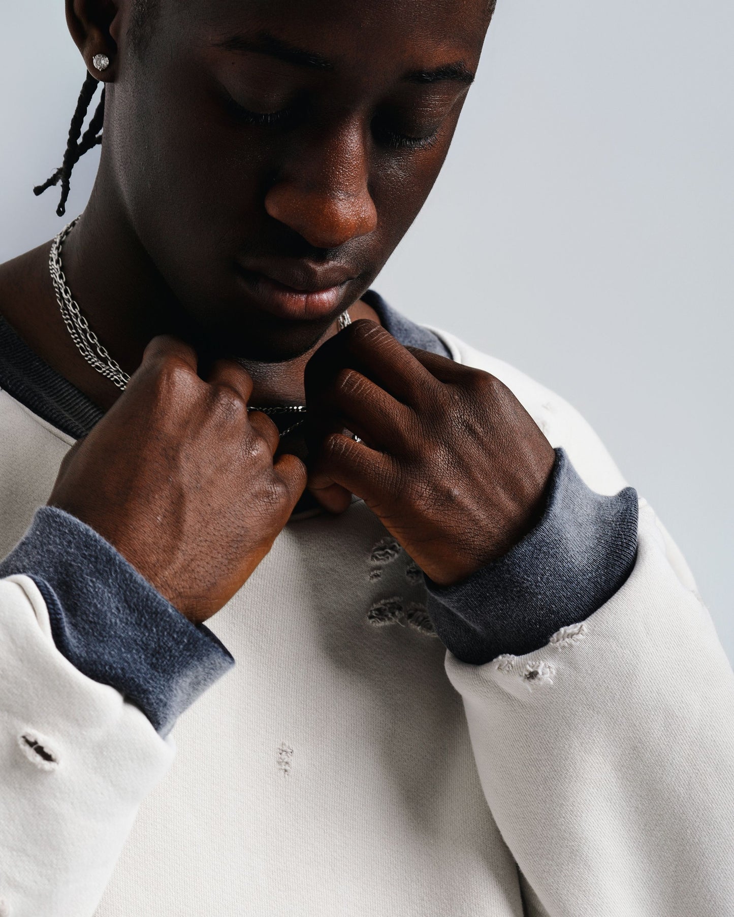 Two Tone Thermal Crewneck