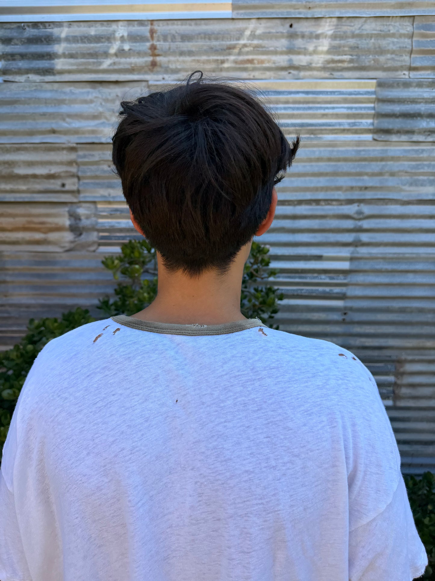 Faded Green Ringer Tee