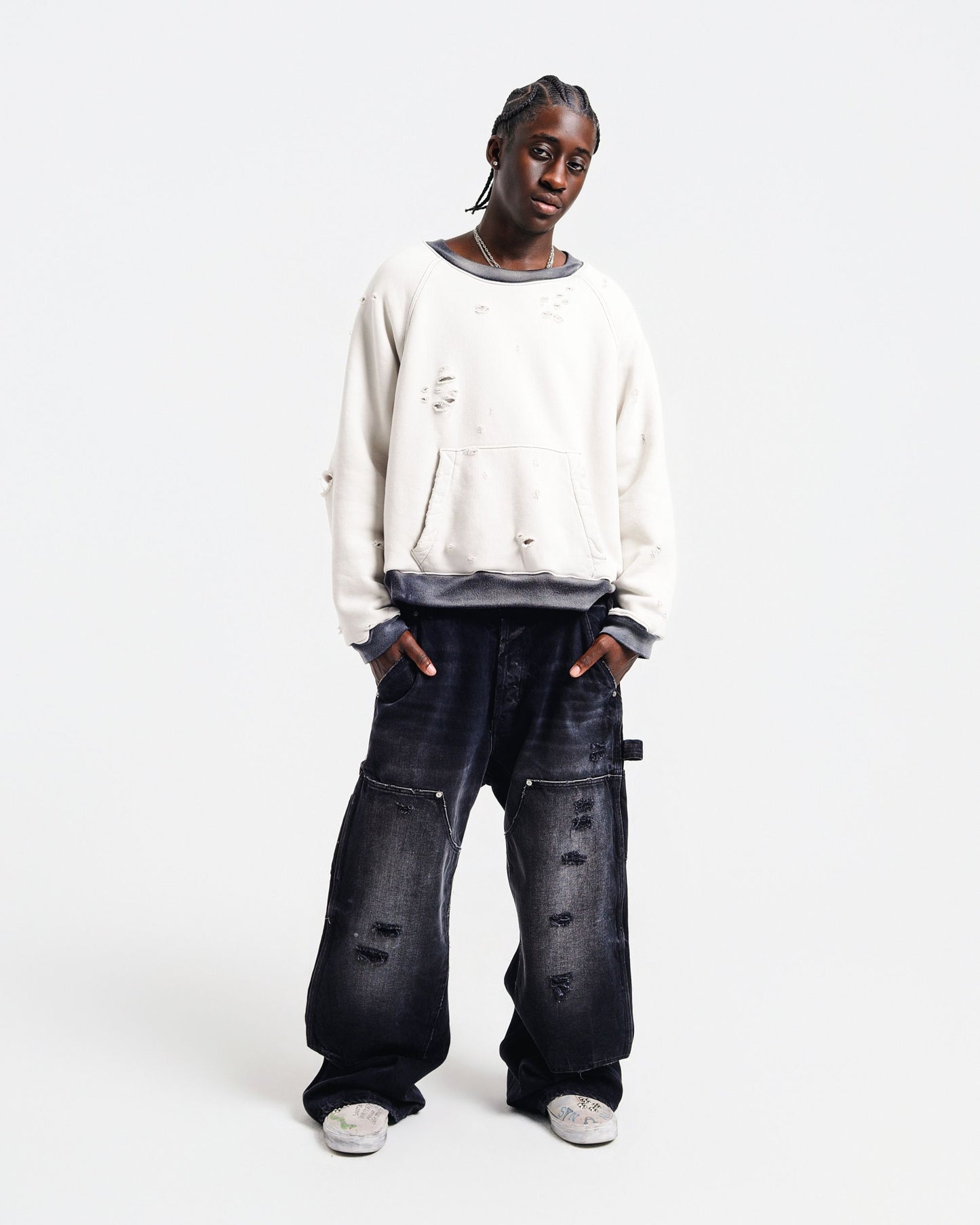 Two Tone Thermal Crewneck