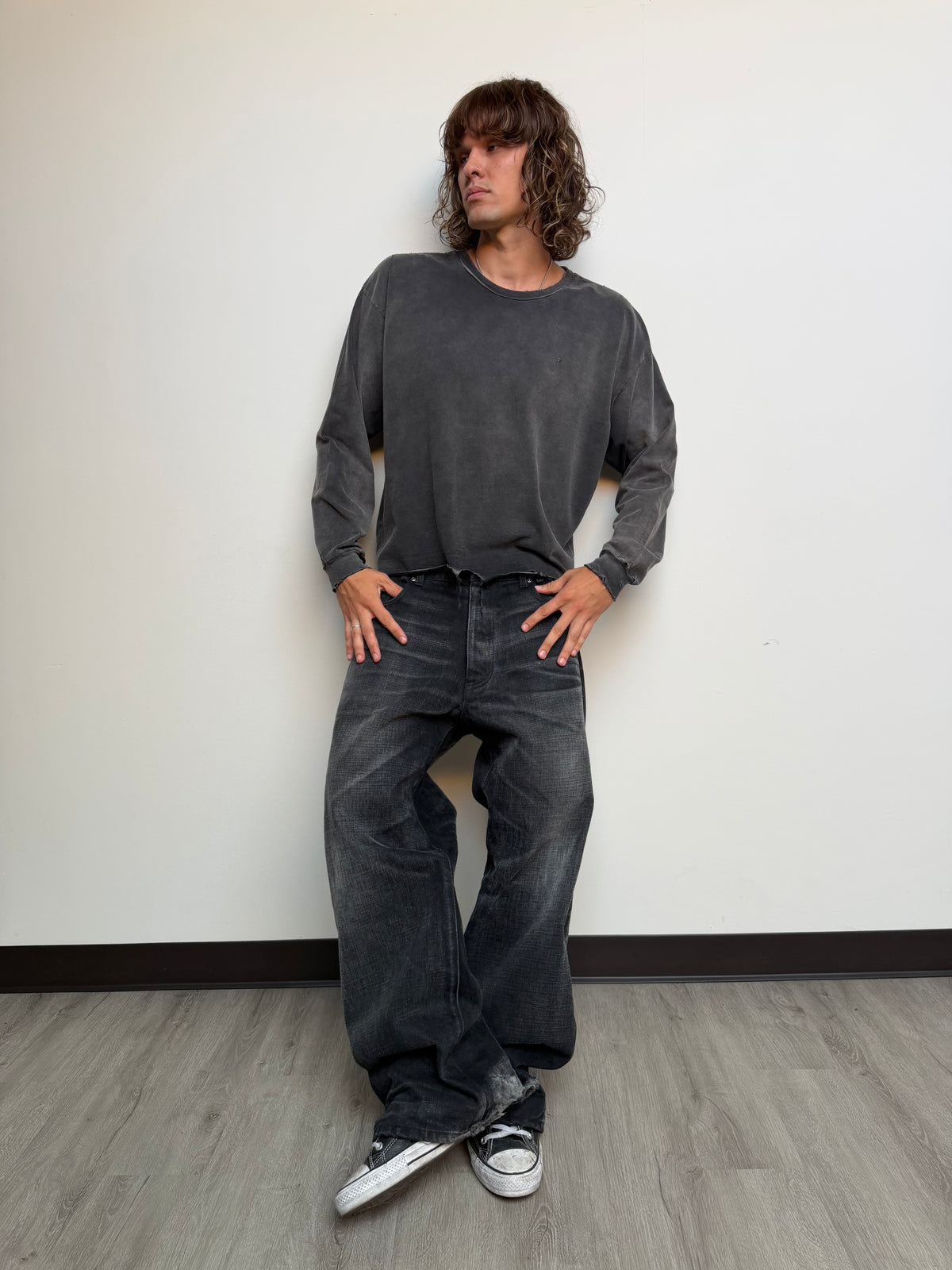 Chopped Longsleeve Faded Black
