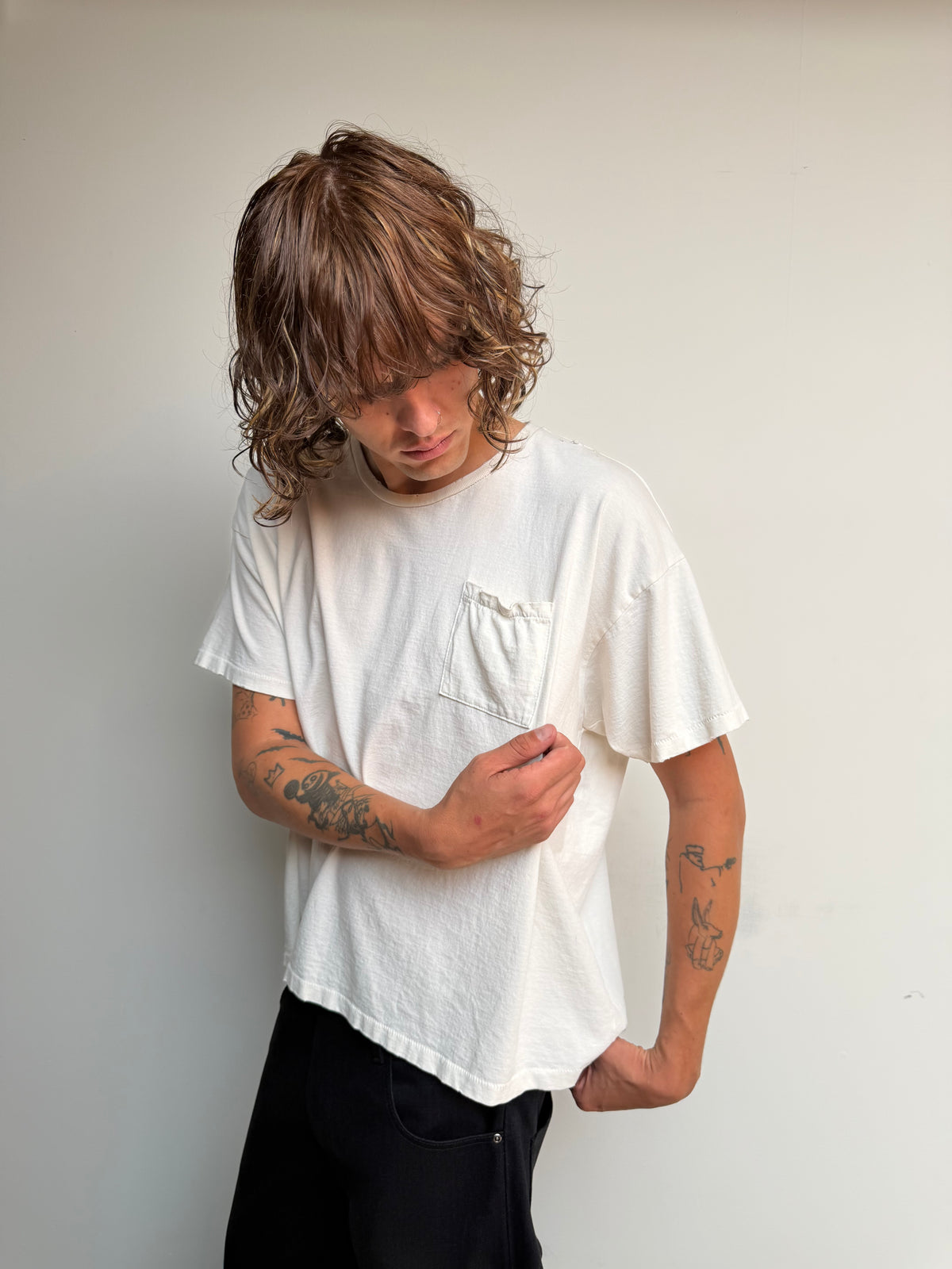 V3 Bagged Tee Vintage White