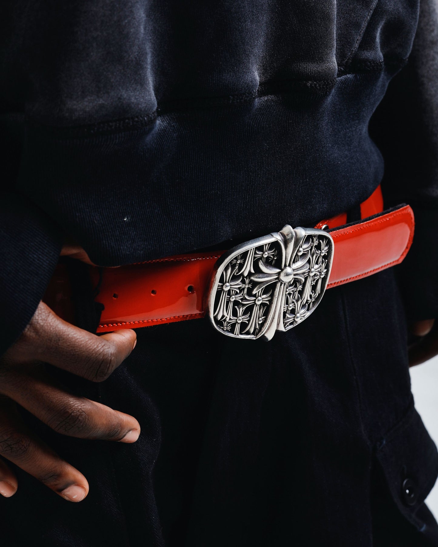 Patent Red Belt Strap