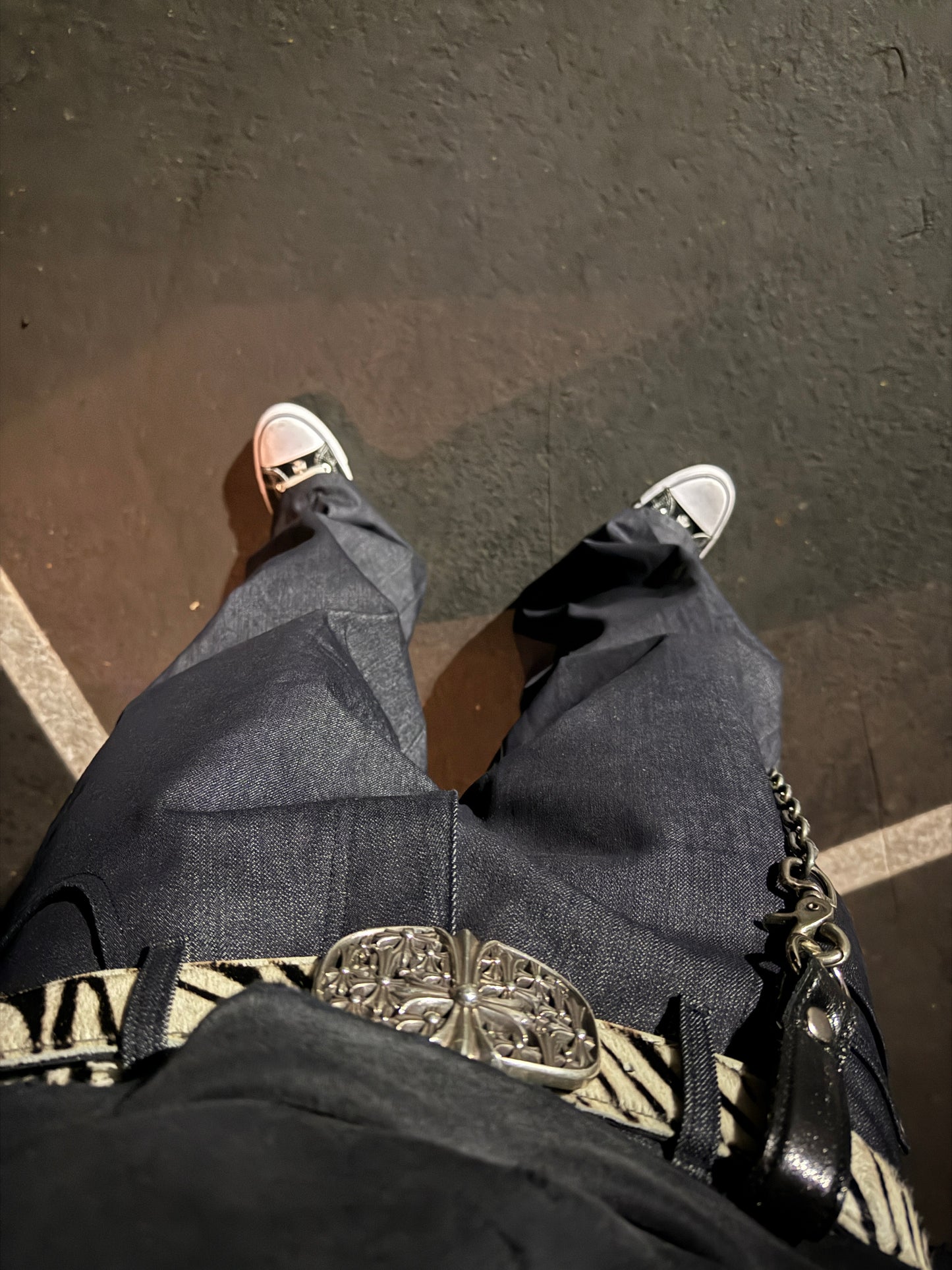 Zebra Print Cowhide Belt Strap