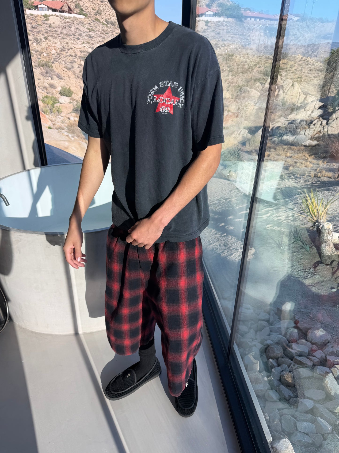 Japanese Plaid Shorts Red & Black