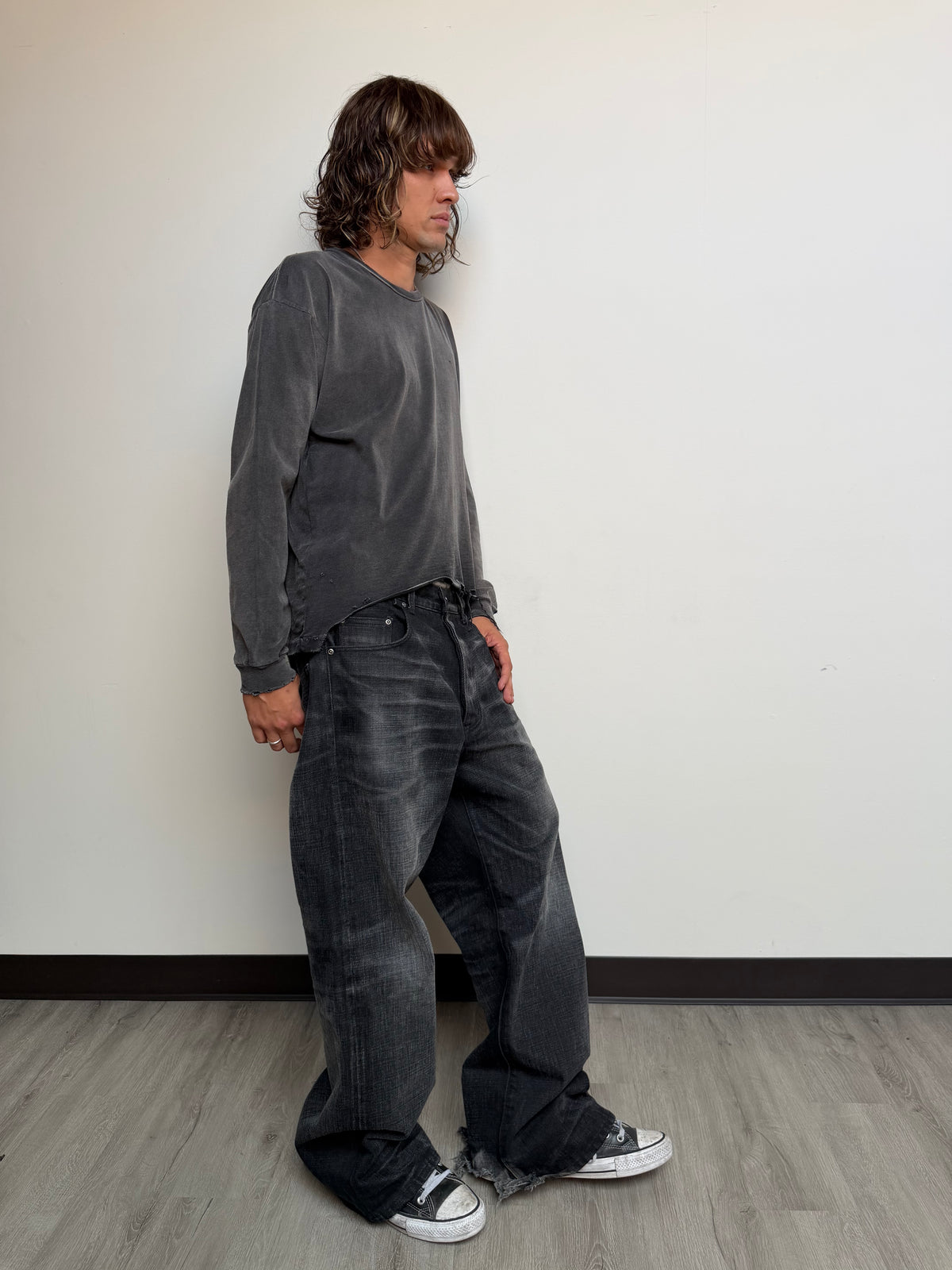 Chopped Longsleeve Faded Black