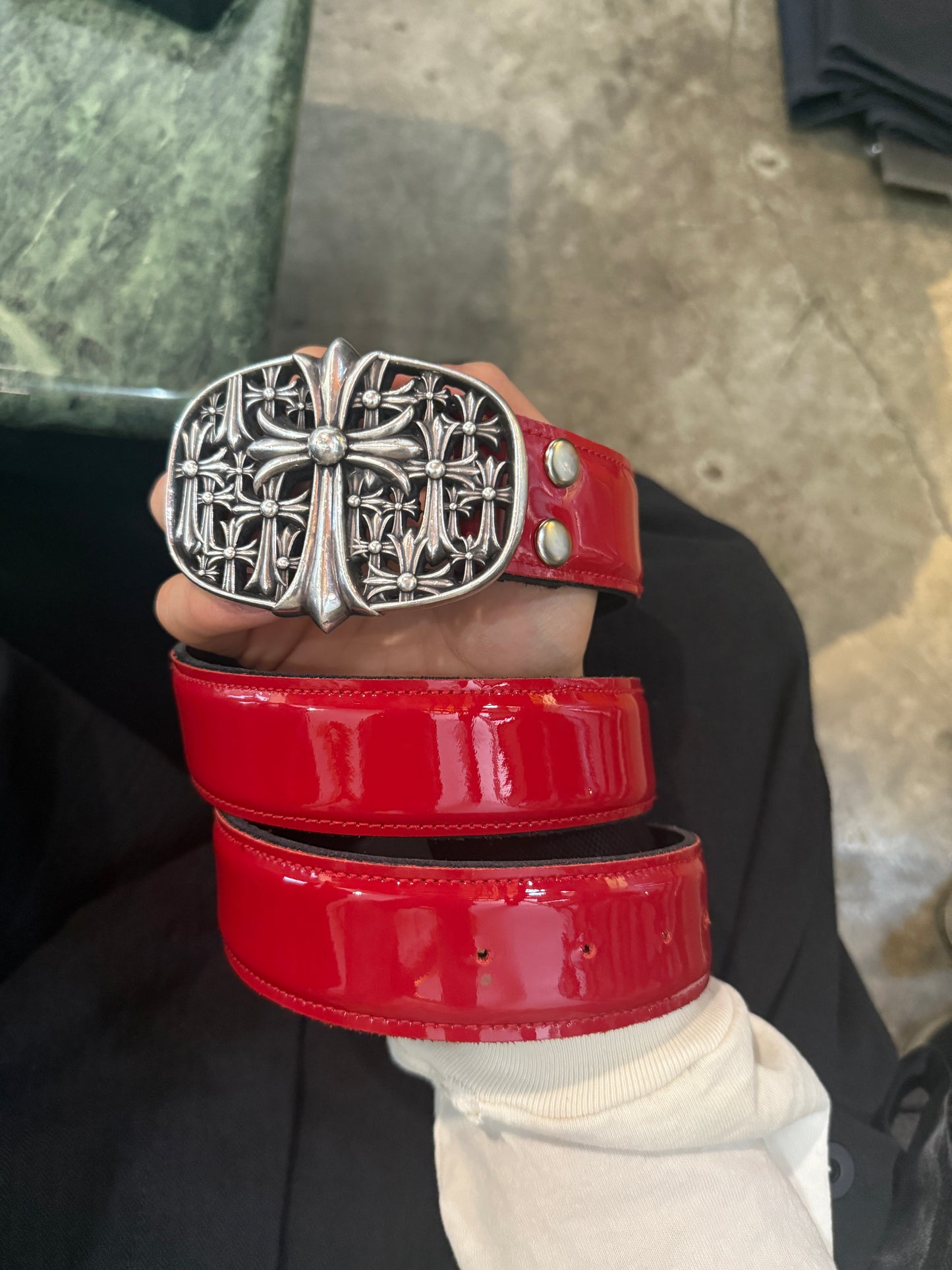 Patent Red Belt Strap