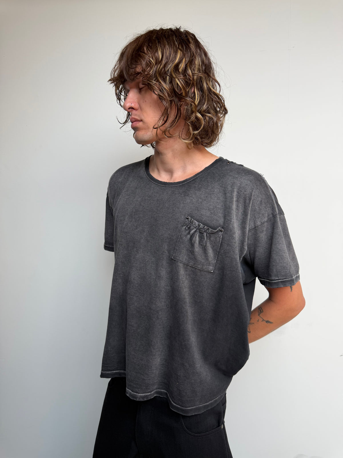 V3 Bagged Tee Faded Black