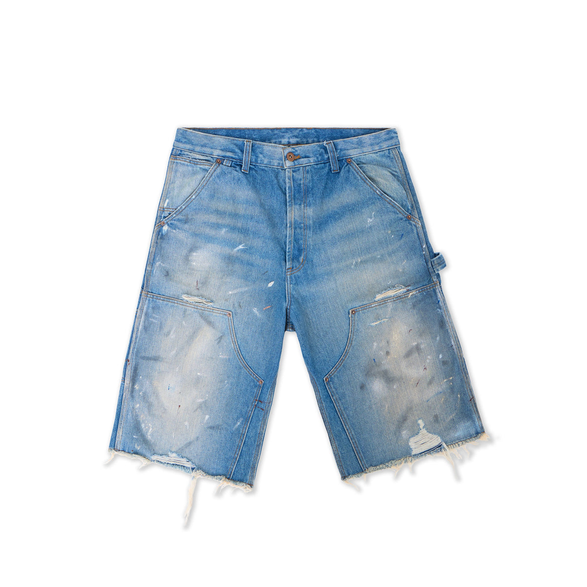 Light Wash Faded Painter Capris