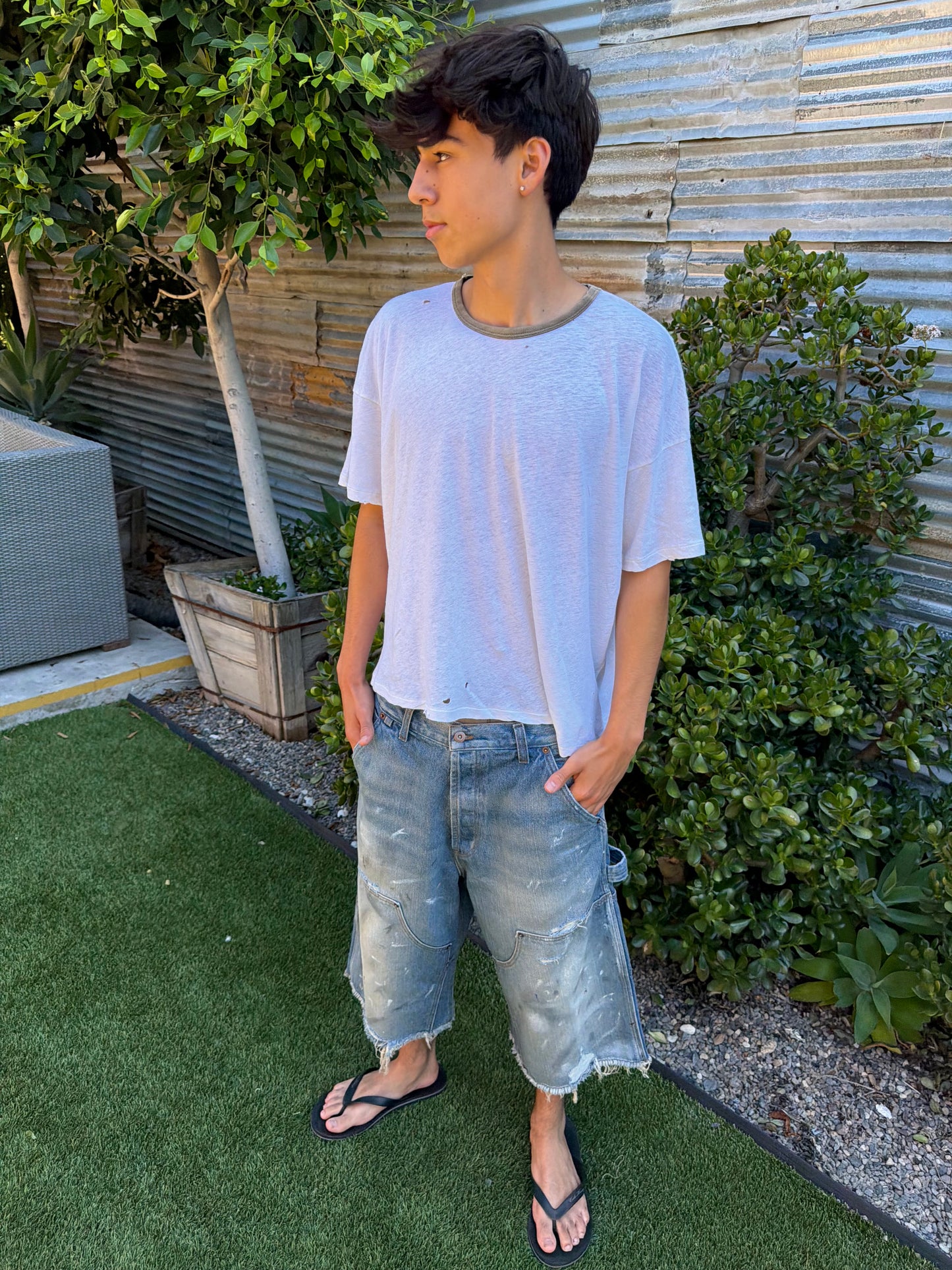 Faded Green Ringer Tee