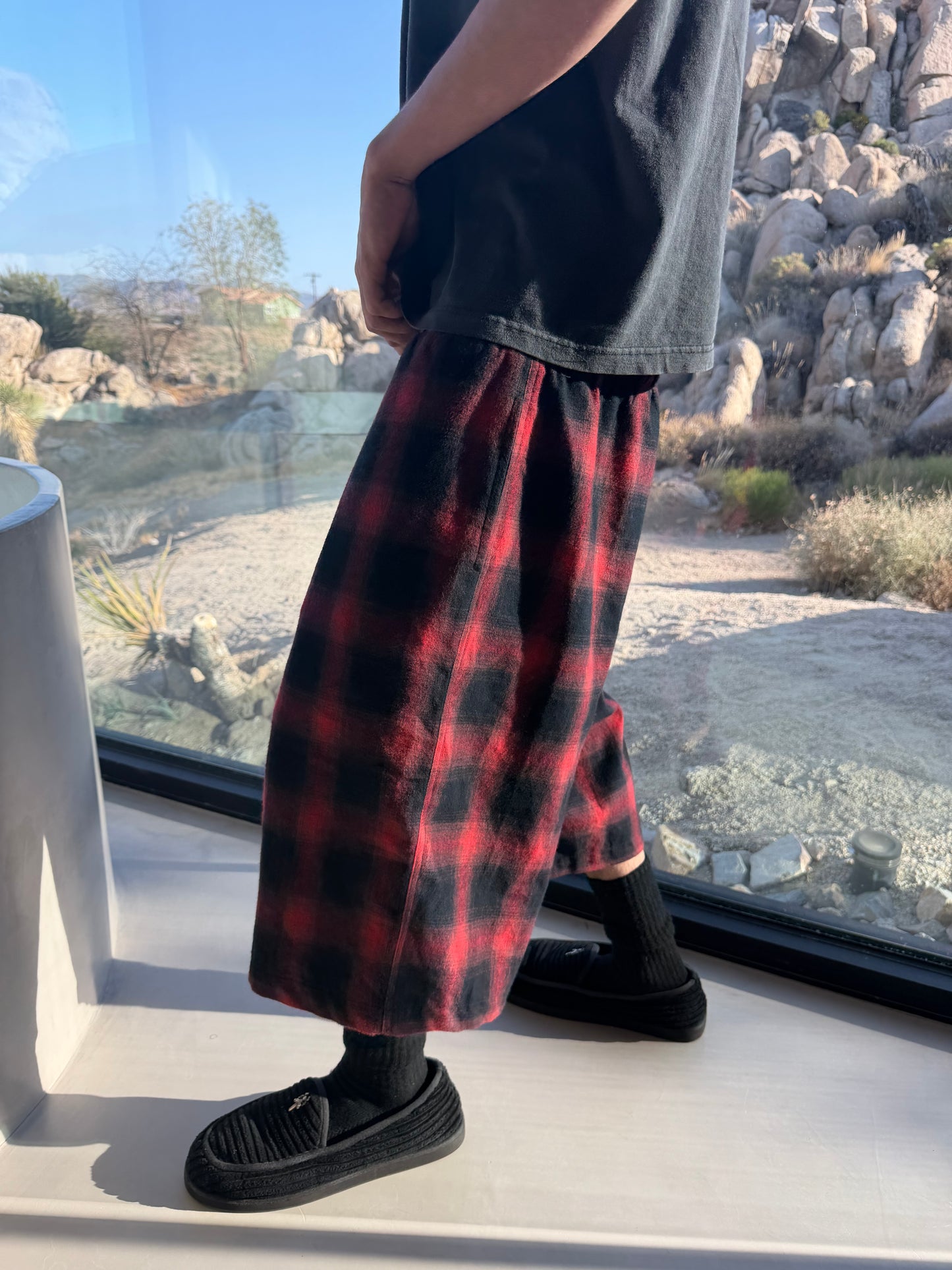 Japanese Plaid Shorts Red & Black