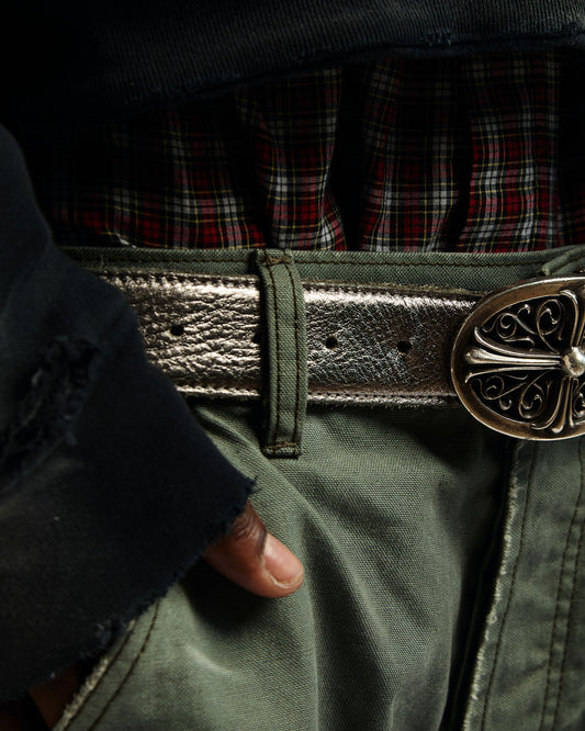 Matte Silver Belt Strap
