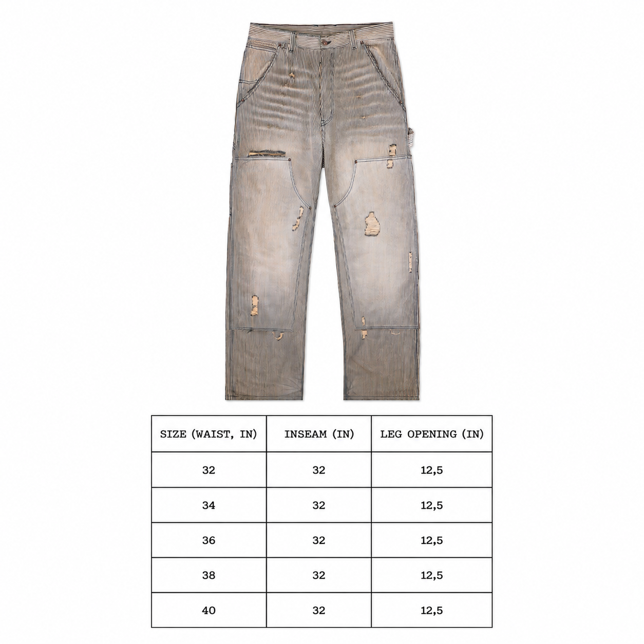 Black Hickory Stripe Doubleknees (LIMITED PRE-ORDER)