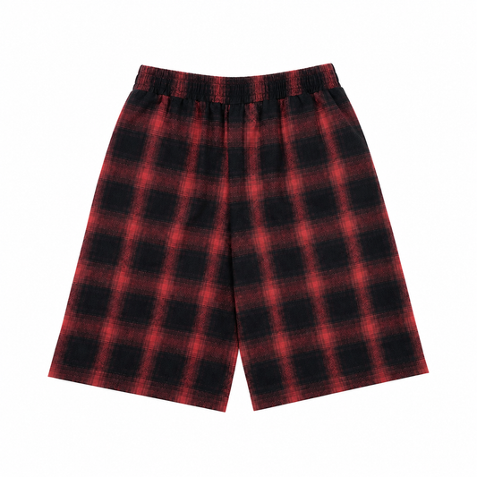 Japanese Plaid Shorts Red & Black