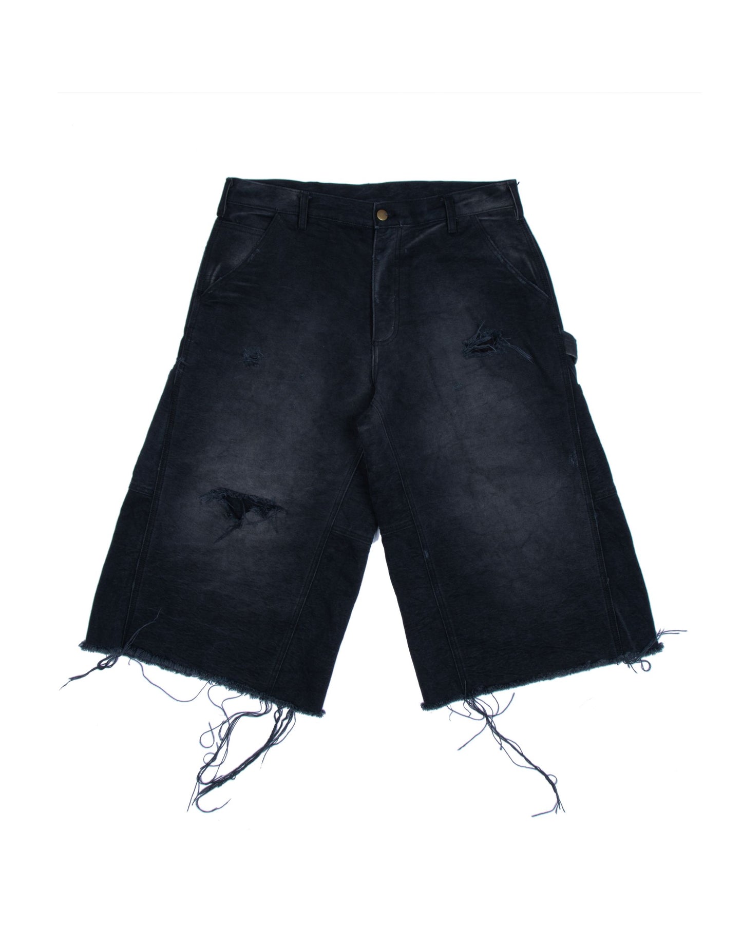 Carpenter Capris Faded & Distressed