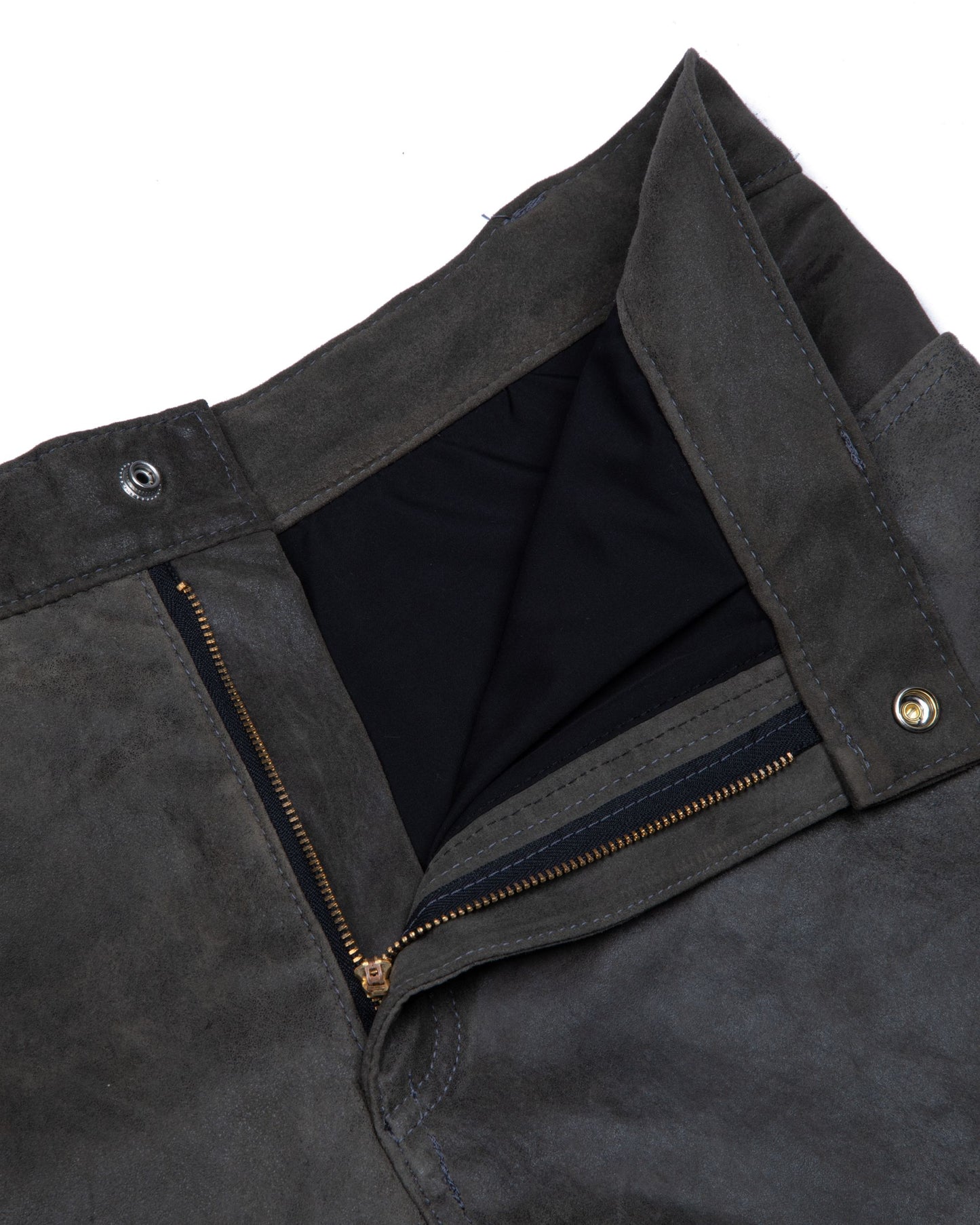 Cracked Aged Leather Baggy Shorts
