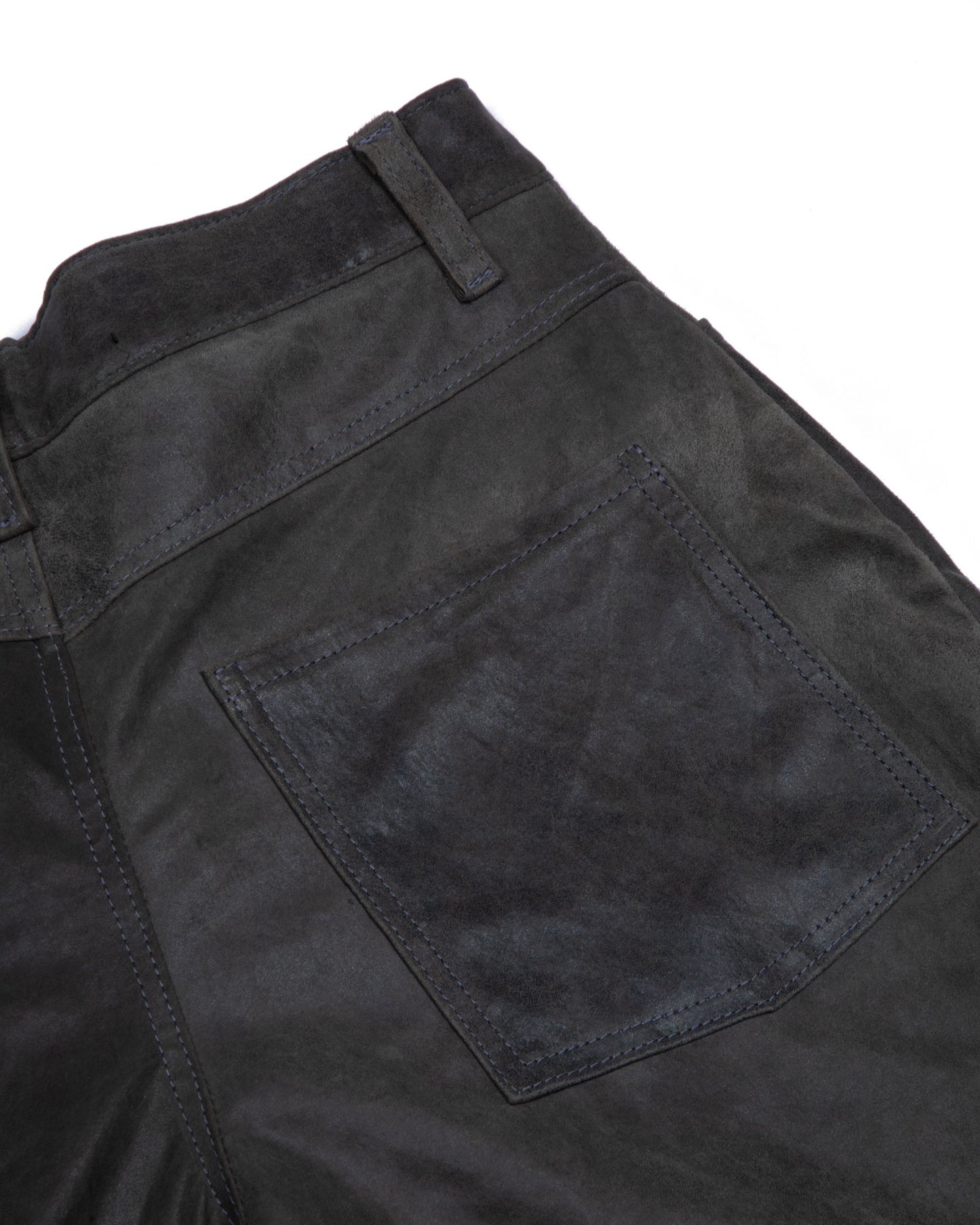 Cracked Aged Leather Baggy Shorts
