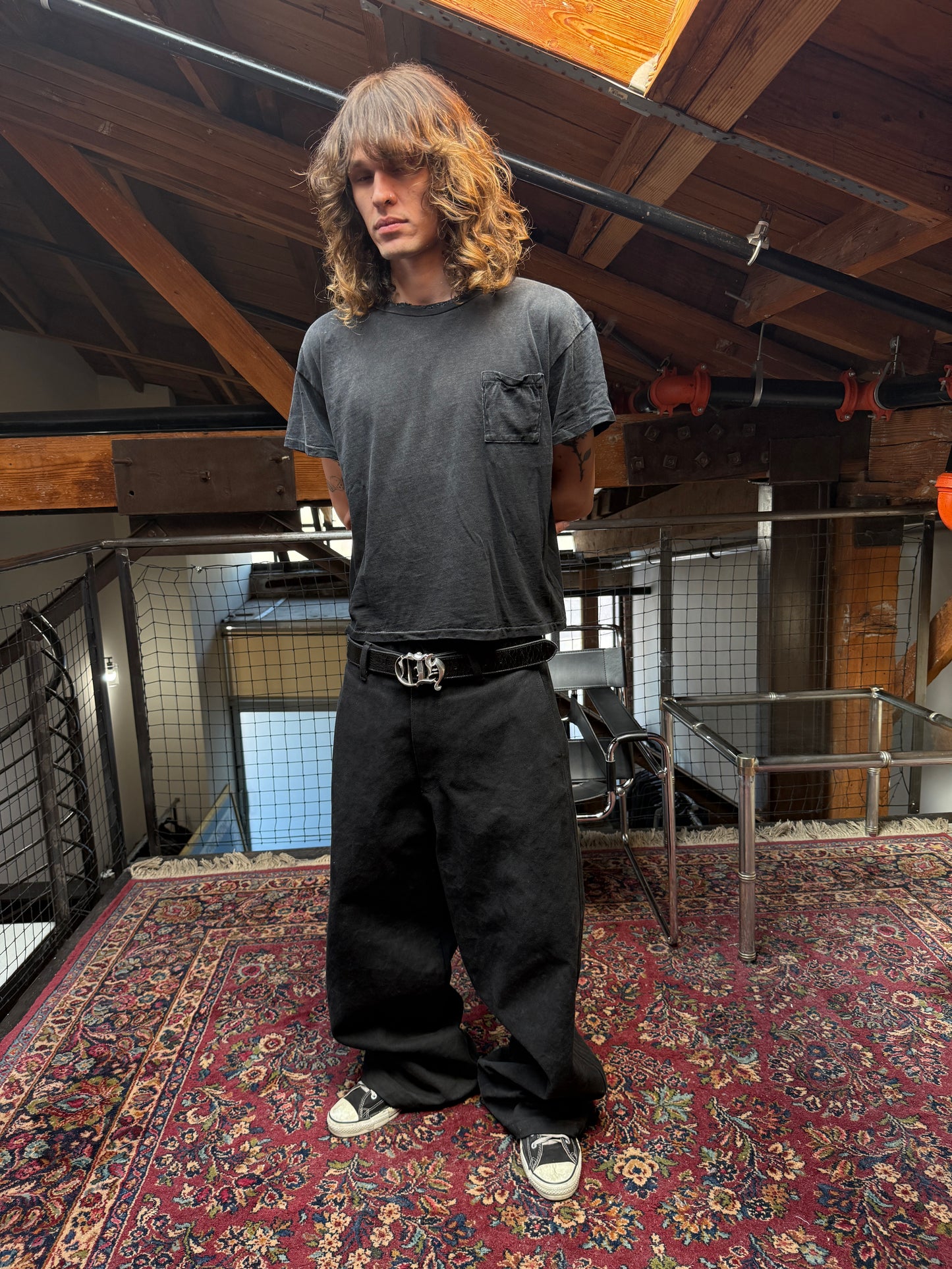 Black Baggy Chinos