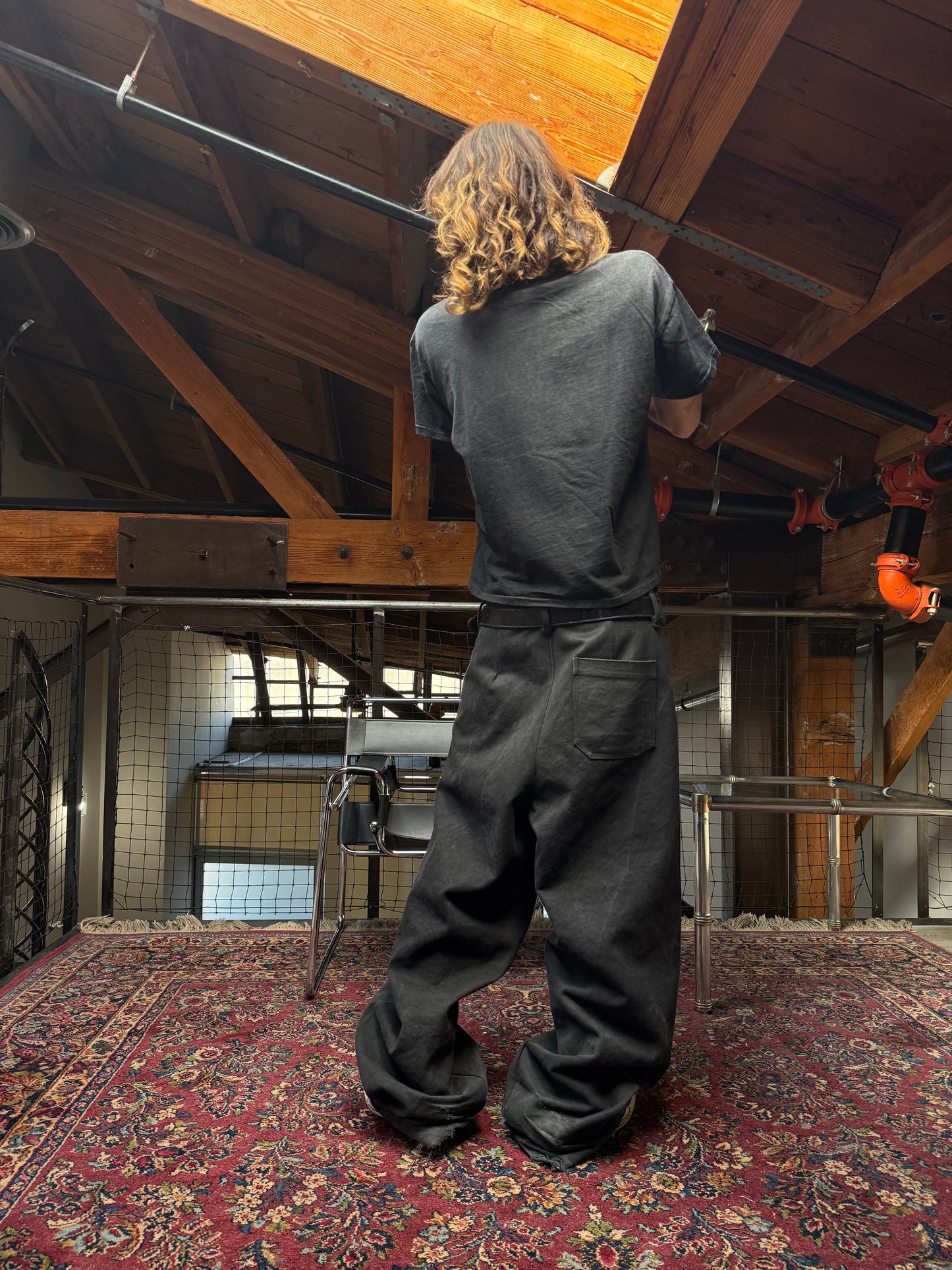 Black Baggy Chinos