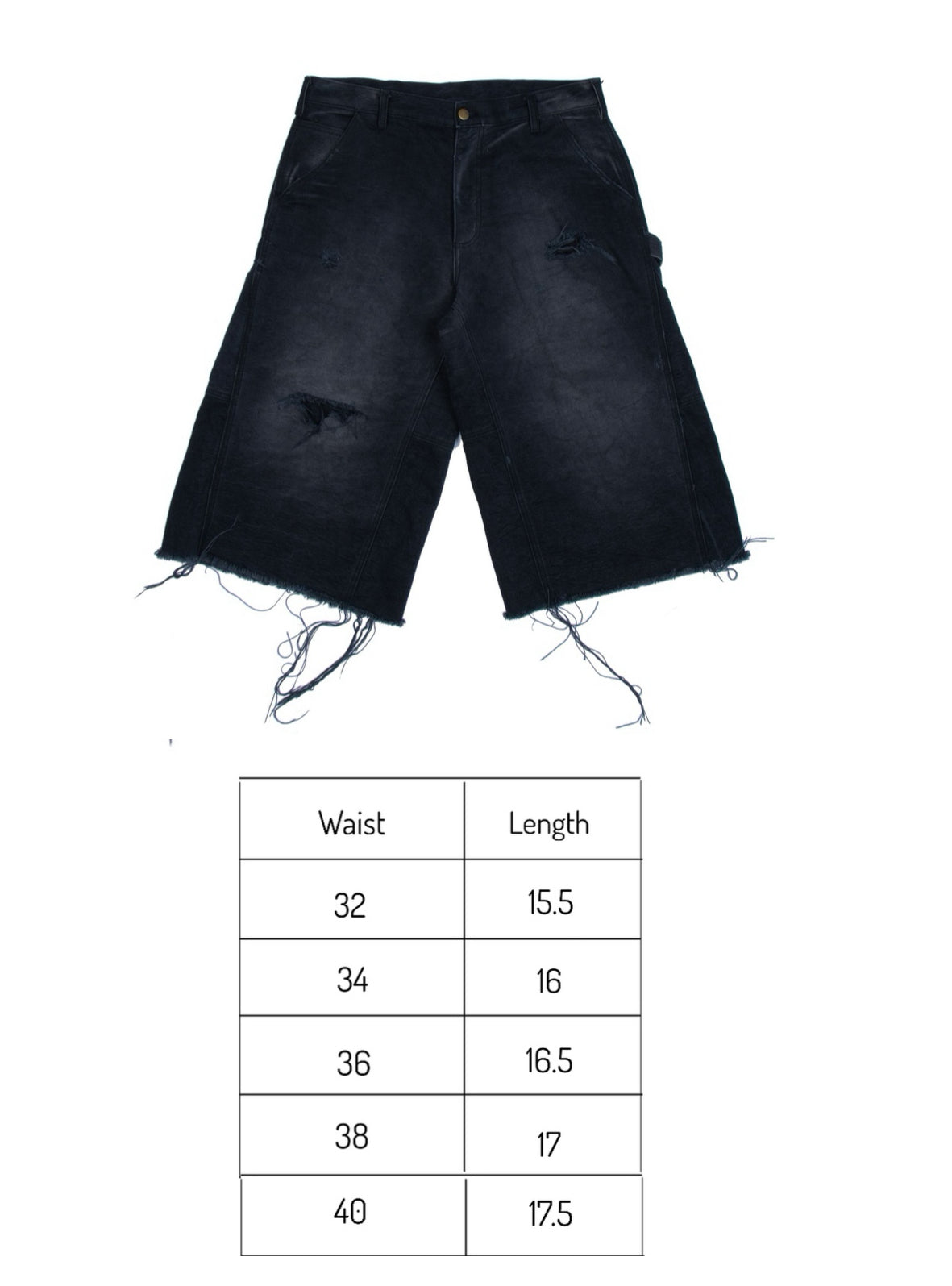 Carpenter Capris Faded & Distressed