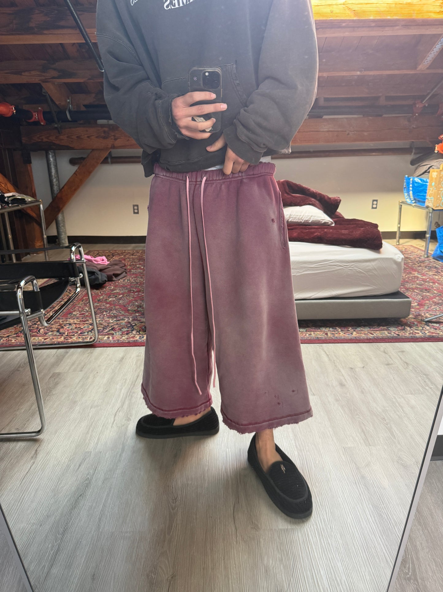 Wine Red Sweatshorts