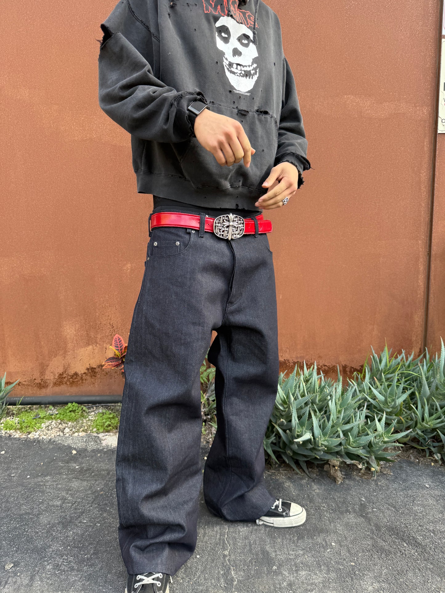 Cracked Red Patent Belt Strap