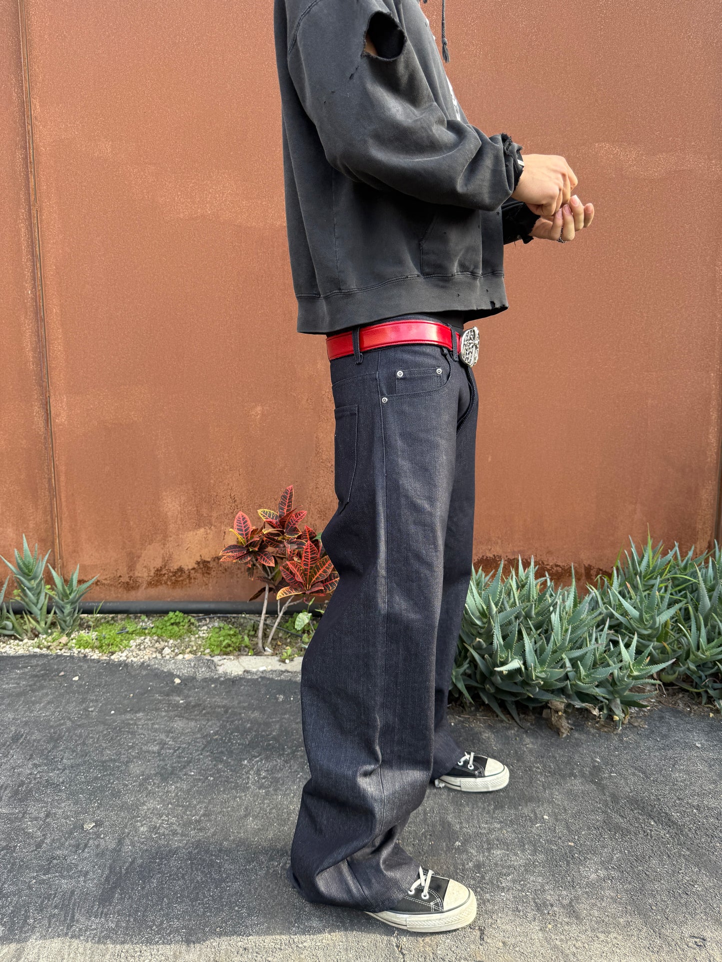 Cracked Red Patent Belt Strap